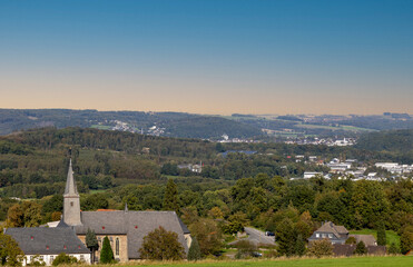 Oelinghausen monastery with a view of Neheim and Hüsten in the Sauerland