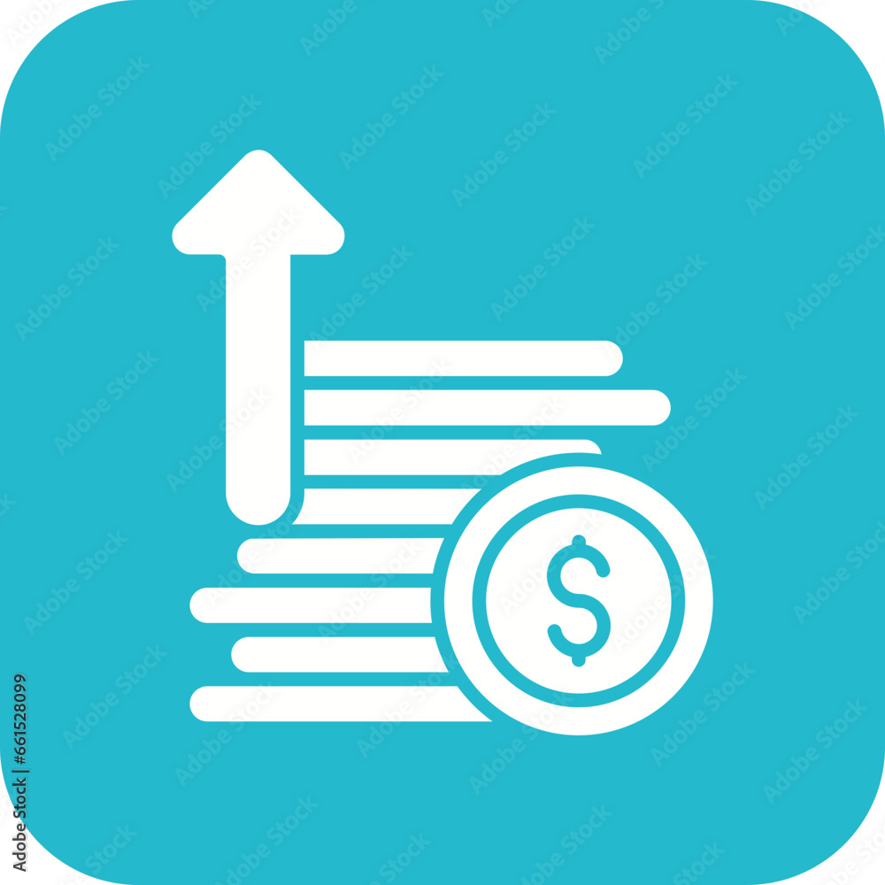 Sticker money transfer icon