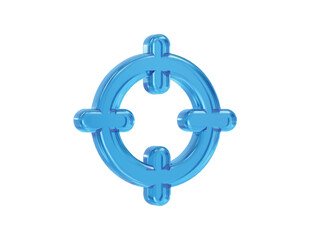 Target icon illustration 3d rendering element