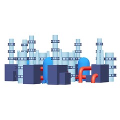 Obraz premium Industrial building factorie facilitie power plant.