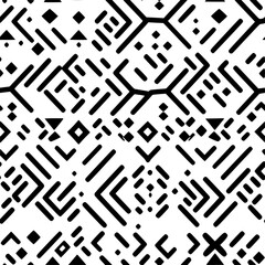 Fototapeta premium Editable vector of berber inspered pattern for wall tiles design, mediteranian seamless mosaic, Morrocan zellige and Portuguese Spanish andalusian azulejo