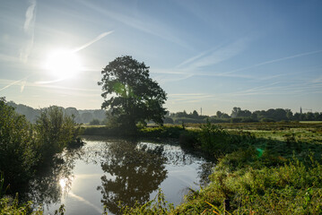 Morgenstimmung an der Aa im Münsterland