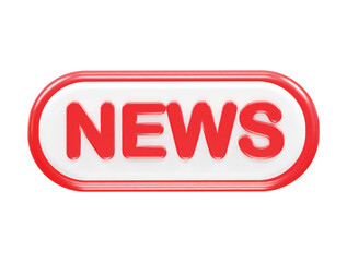 News live icon rendering 3d illustration element