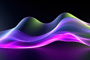 Background of glassy material in colorful shining neon light