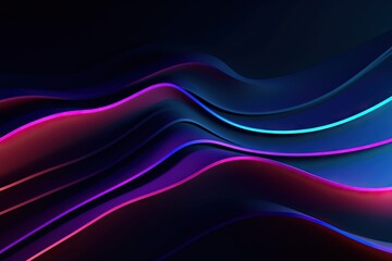 Background of futuristic wavy shapes with neon tones
