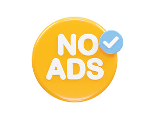 Ads icon render 3d illustration element
