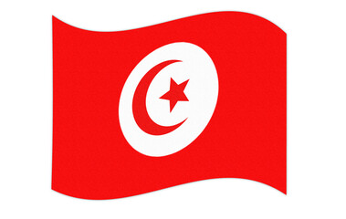 Illustration flag of tunisia
