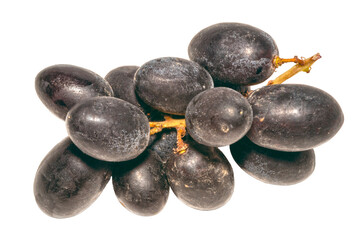 grappe de raisin noir sur fond transparent