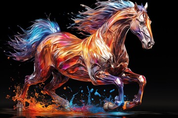 Obraz na płótnie Canvas horse in the night