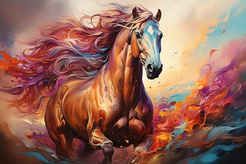 Obraz na płótnie Canvas horse in the desert