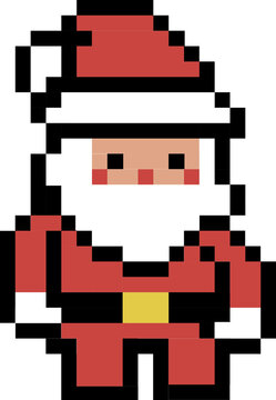 recommend clip art: Christmas Santa Claus pixel art icon 