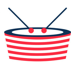 Drum American Decoration Element