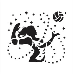 volleyball girl serving - sport lover