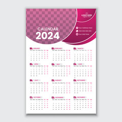 A bundle of 1 templates of different colofood calendar template, modern calendar design template, 
abstract calendar and creative design, IT company calendar and editable vector template
