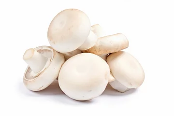 Fotobehang Champignon mushrooms isolated on white background. © mila103