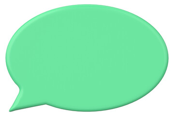 Speech bubble. Chat bubble. 3D illustration.