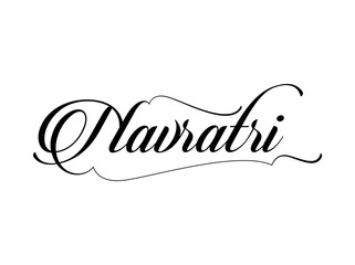 Navratri typography vector unit. Navratri lettering.