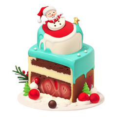 santa claus with cake