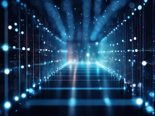 Obraz premium echnology background with glowing lights