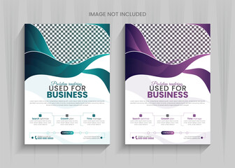 Business Flyer design A4 size corporate flyer template for marketing professional and modern business Poster with some services Point leaflet set with photo placement