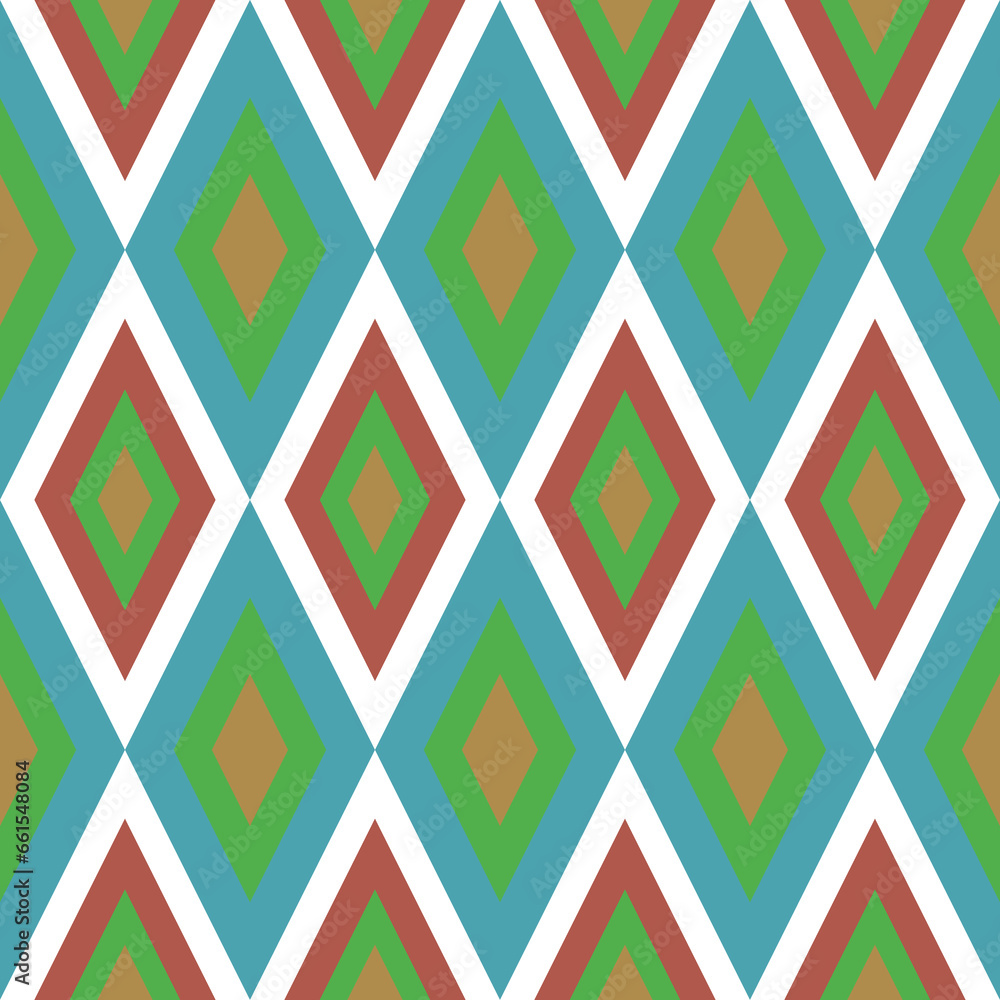 Poster seamless pattern with rhombuses in retro style. vector illustration.