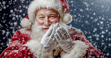 Fototapeta na wymiar Santa Claus is Coming Wallpaper Digital Art Poster Journal Card 