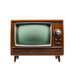 Vintage television on transparent background PNG