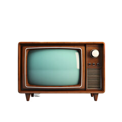 Vintage television on transparent background PNG
