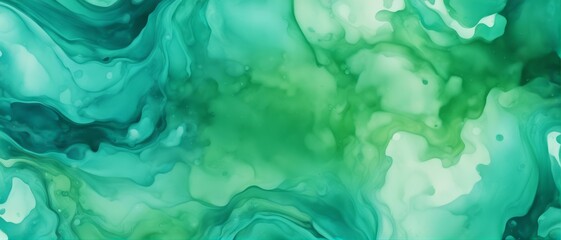 Fototapeta na wymiar Abstract watercolor paint background by teal color blue and green with liquid fluid texture for background