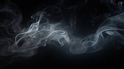 Obraz premium a puff of smoke on a black background