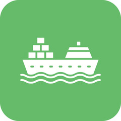 Obraz premium Cargo Ship Icon
