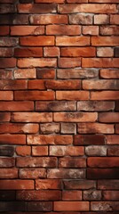 Obraz premium a brick wall with a red brick pattern