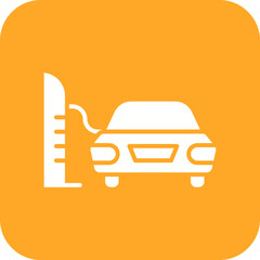 Electric Car Station Icon