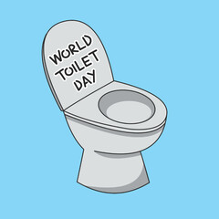 world toilet day illustration for web design, landing pages, social media stories and printed materials