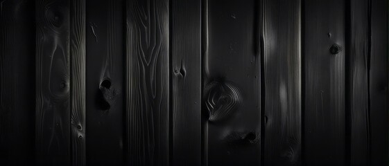Black abstract grunge background. Burnt wooden surface with marks and nicks from an ax.