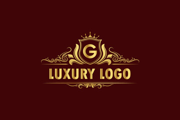 Obraz premium Brand luxury latter golden logo design
