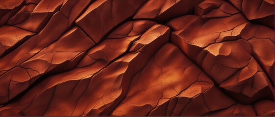 Dark red orange brown rock texture with cracks. Close-up. Rough mountain surface. Stone granite...