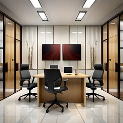 office interior with table