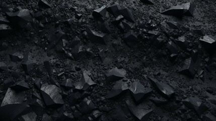 black image with grainy texture for background usage.Generative AI - obrazy, fototapety, plakaty