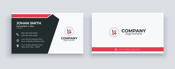 Abstract cooperate professional minimalist business card design