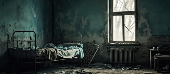 Deserted hospital nursery at Chernobyl