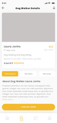 Fototapeta premium Dog Walking, Cat Sitting, Pet Walker, Home Dog Boarding and Care, Animal Sitter App UI Template