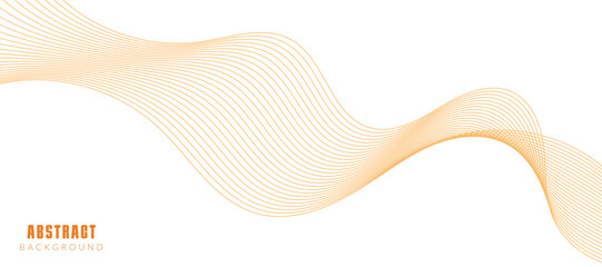 Vector background with orange wavy lines.