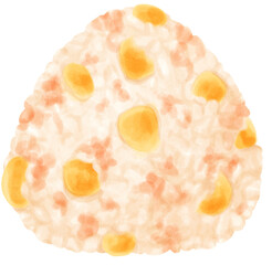 Watercolor Rice Ball