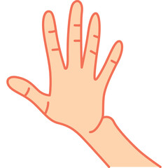 Fototapeta premium Hand Vector Shape