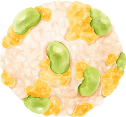 Cute Japanese food Sushi ball