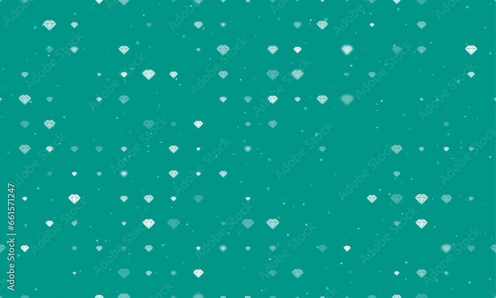 Aufkleber seamless background pattern of evenly spaced white diamond symbols of different sizes and opacity. v