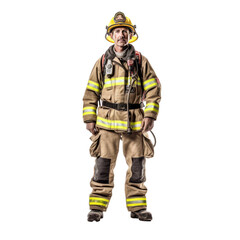 firefighter on isolated transparent  background