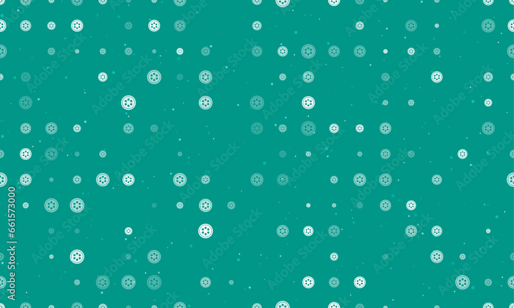 Poster seamless background pattern of evenly spaced white optic cable symbols of different sizes and opacit