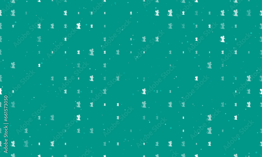 Aufkleber seamless background pattern of evenly spaced white mouse symbols of different sizes and opacity. vec